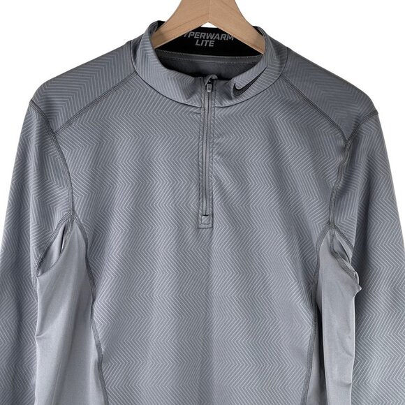Nike Pro Combat 1/4 Zip Pullover Mens Large Dri Fit Hyperwarm Base Layer Stretch - Picture 2 of 9